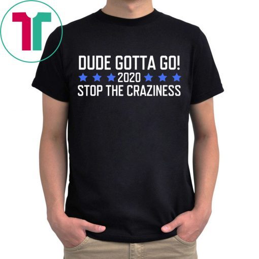 Dude Gotta Go Stop The Craziness 2020 T-Shirt