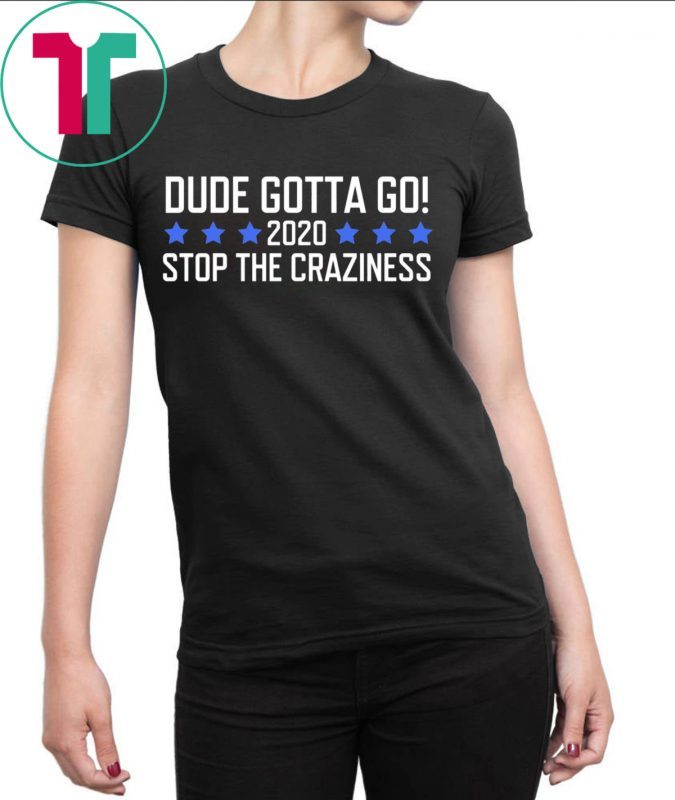 Dude Gotta Go Stop The Craziness 2020 T-Shirt