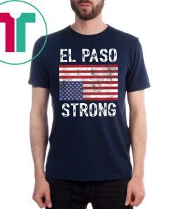 El Paso Strong Upside Down American Flag Tee Shirt