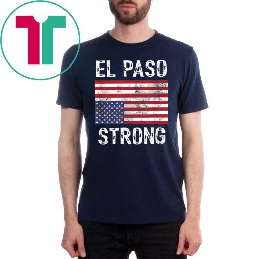 El Paso Strong Upside Down American Flag Tee Shirt