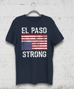 El Paso Strong Upside Down American Flag Tee Shirt