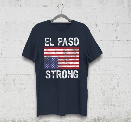 El Paso Strong Upside Down American Flag Tee Shirt