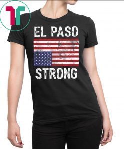 El Paso Strong Upside Down American Flag Tee Shirt