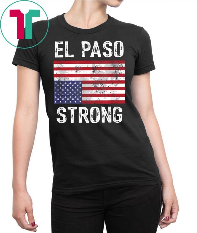 El Paso Strong Upside Down American Flag Tee Shirt