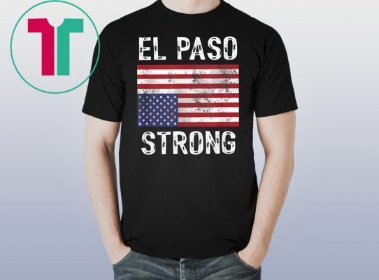 El Paso Strong Upside Down American Flag Tee Shirt