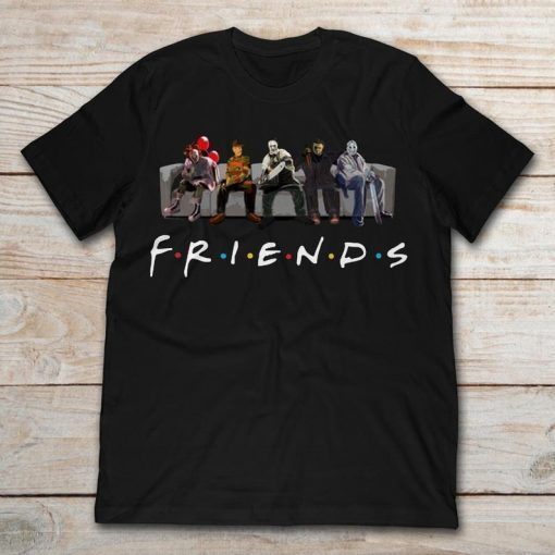 Friends IT Spooky Clown Jason Squad Halloween Horror Funny Halloween Scary Costume 2019 Tee Shirt