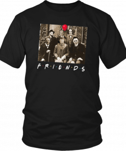 Friends IT Spooky Clown Jason Squad Halloween Horror Tee Shirt