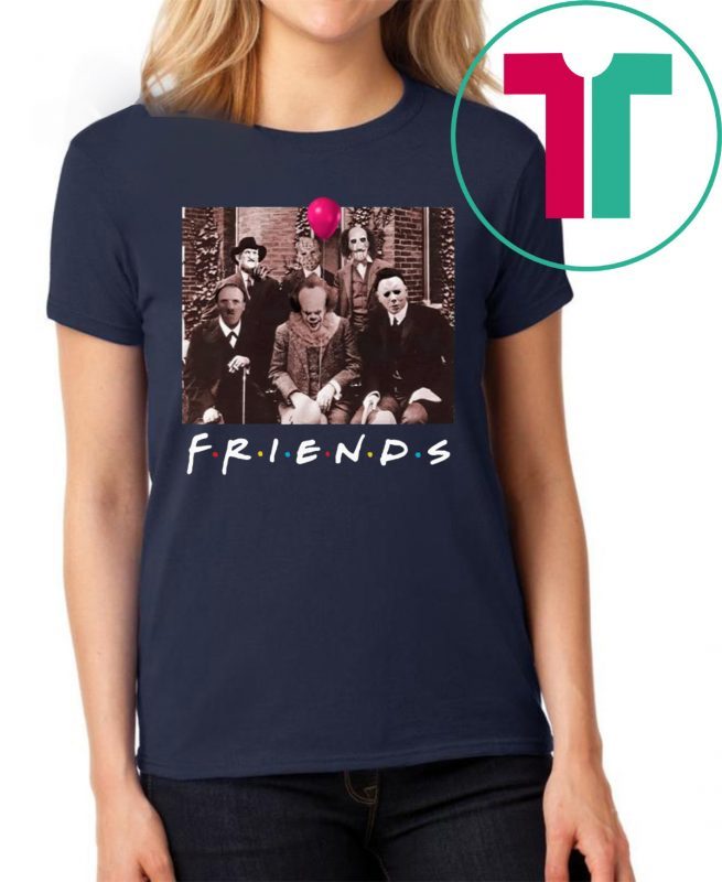 Friends IT Spooky Clown Jason Squad Halloween Horror T-Shirt