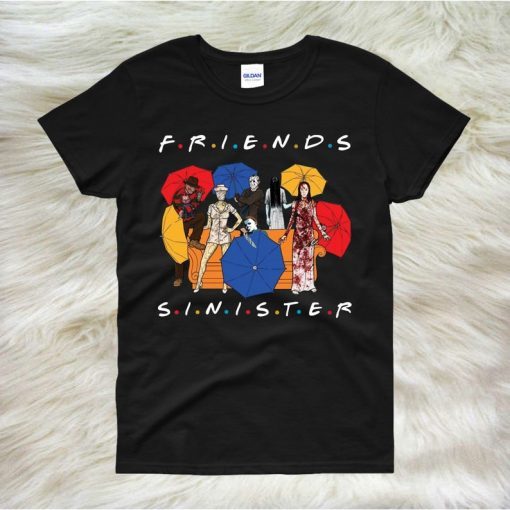 Horror Friends Sinister Friends TV Show Gift for Bestie Friends 90s Squad Goals Horror Movie Hocus Pocus Halloween Not So Scary Tee Shirt