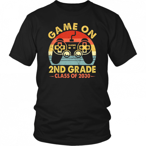 Game On 2nd Grade Gamer Class of 2030 Vintage Shirt
