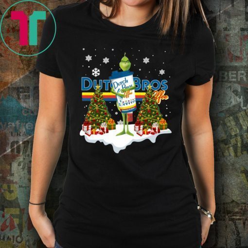 Grinch Hug Dutch Bros Coffee Christmas Tee Shirt