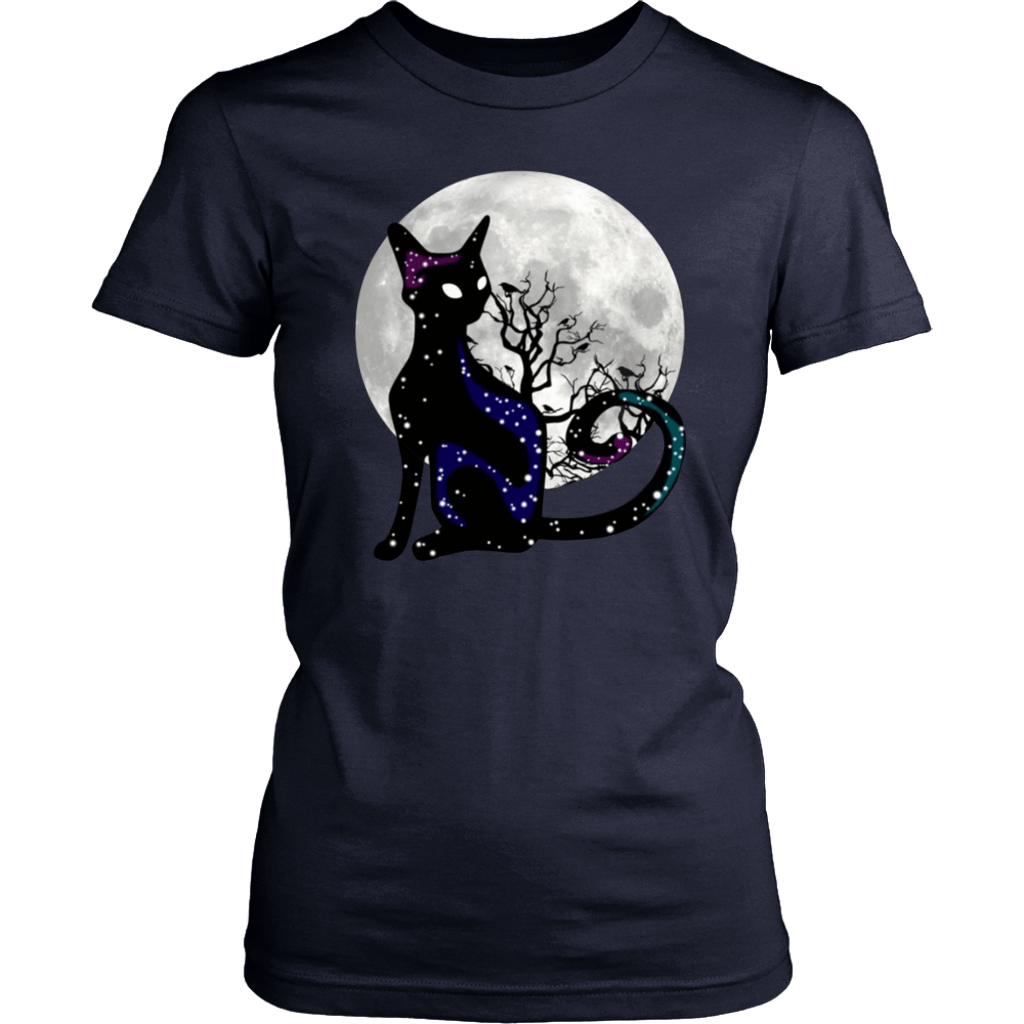 Halloween Cat Scary Black Cat Gothic Looking Halloween T-Shirt Hoodie ...