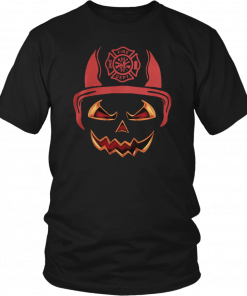 Halloween Pumpkin Firefighter Fireman Fire Unisex 2019 T-Shirt