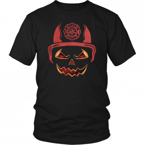 Halloween Pumpkin Firefighter Fireman Fire Unisex 2019 T-Shirt