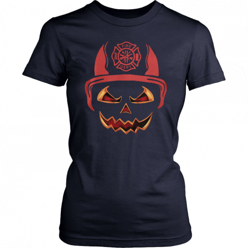 Halloween Pumpkin Firefighter Fireman Fire Unisex 2019 T-Shirt