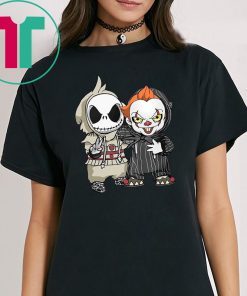 Halloween jack skellington and pennywise t-shirt