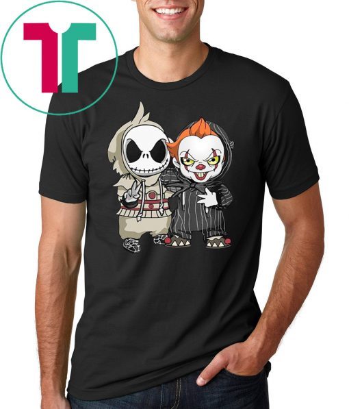 Halloween jack skellington and pennywise t-shirt