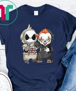 Halloween jack skellington and pennywise t-shirt