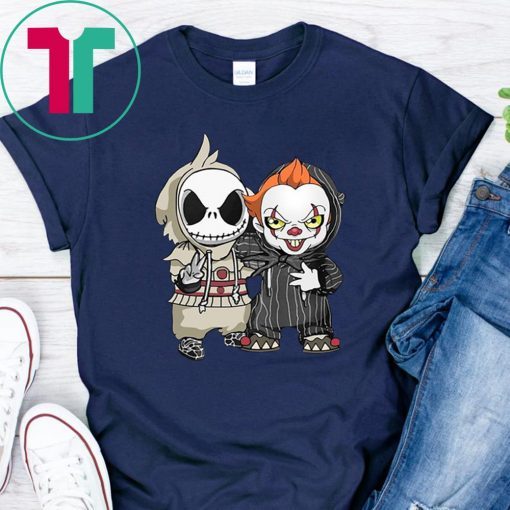 Halloween jack skellington and pennywise t-shirt