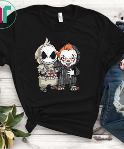 Halloween jack skellington and pennywise t-shirt