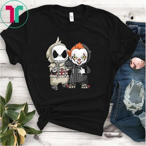 Halloween jack skellington and pennywise t-shirt