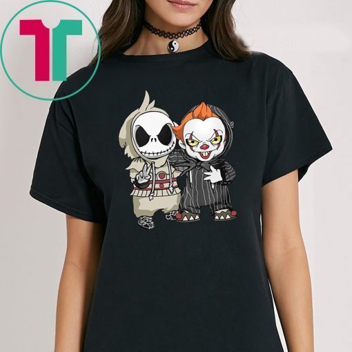 Halloween jack skellington and pennywise t-shirt