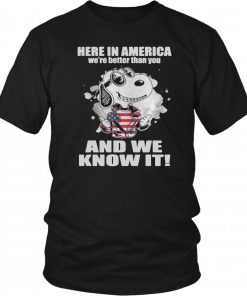 Here In America Were Better Than You And We Know It Gift Tee Shirt