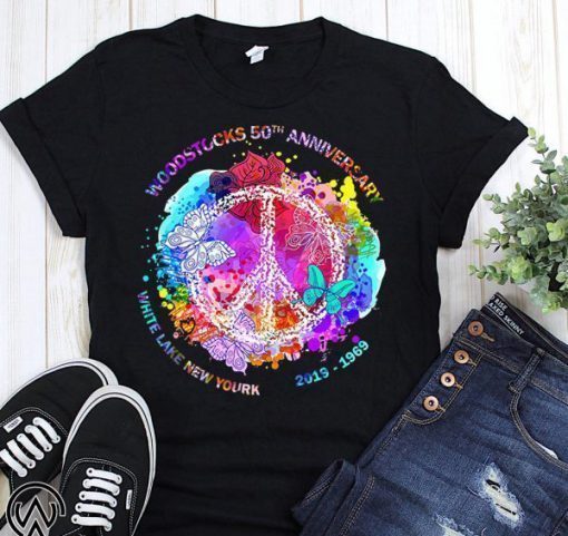 Hippie woodstock 50th anniversary 1969-2019 peace and love T-Shirt