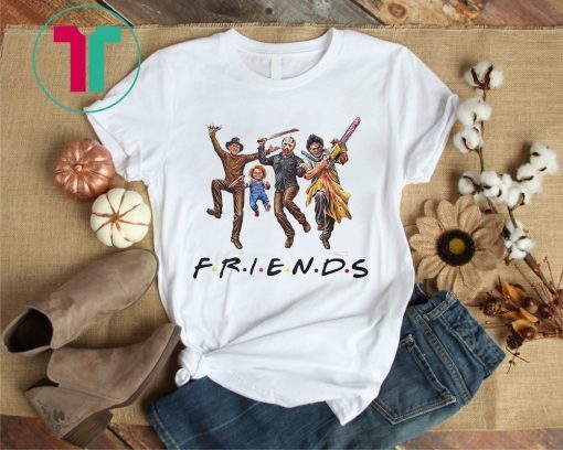 Horror Characters FRIENDS Halloween Gift T-Shirt Mens and Womens Clothing