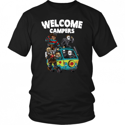 Horror Characters Welcome Campers Gift T-Shirt