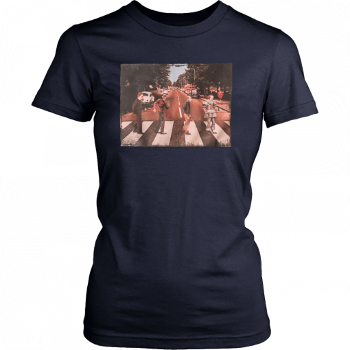 Horror movie characters walking abbey road T-Shirt