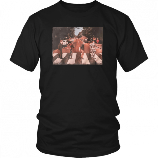 Horror movie characters walking abbey road T-Shirt