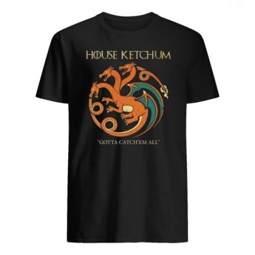 House ketchum gotta catch’em all shirt and women’s v-neck T-Shirt