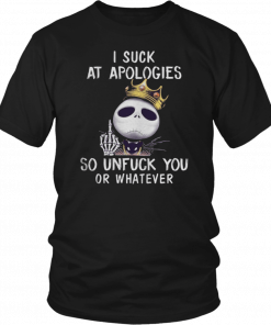 I suck at apologies so unfuck you or whatever Jack Skellington Biggie Unisex T-Shirt