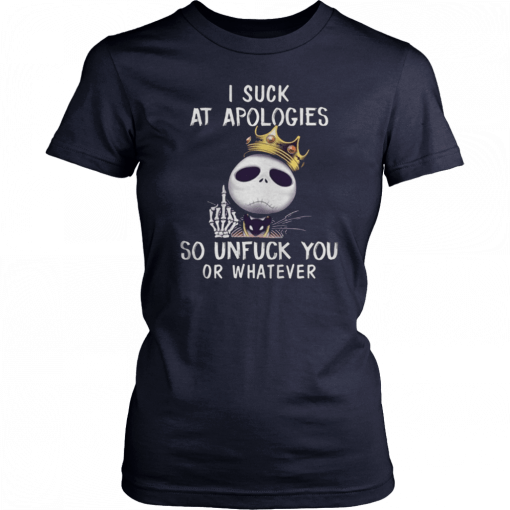 I suck at apologies so unfuck you or whatever Jack Skellington Biggie Unisex T-Shirt