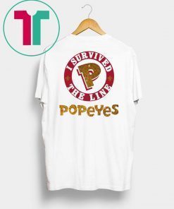 I survived the line popeyes tee shirt