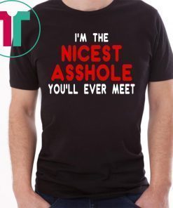 I’m the nicest asshole you will ever meet tee shirt