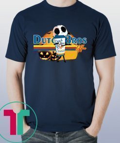 Halloween Jack Skellington Hug Dutch Bros Coffee Shirt