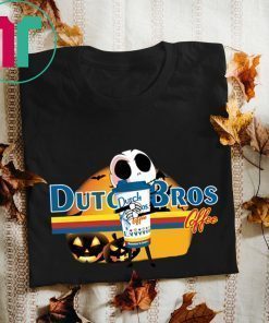 Halloween Jack Skellington Hug Dutch Bros Coffee Shirt