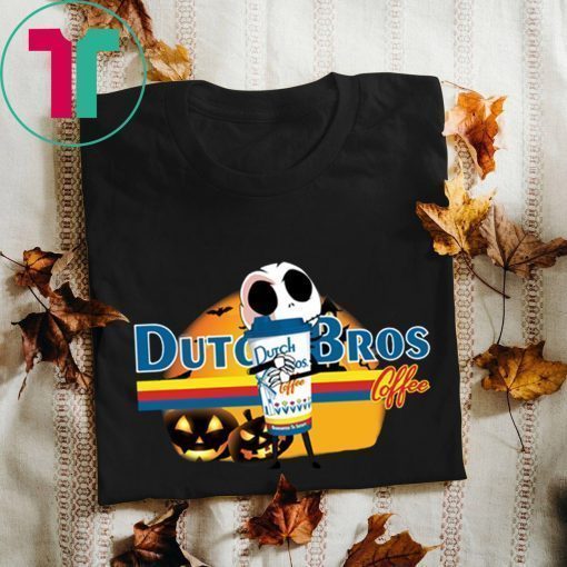 Halloween Jack Skellington Hug Dutch Bros Coffee Shirt