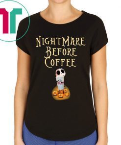 Halloween Jack Hug Dunkin Donuts NightMare Before Coffee Shirt