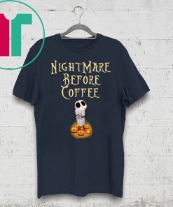 Halloween Jack Hug Dunkin Donuts NightMare Before Coffee Shirt