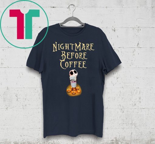 Halloween Jack Hug Dunkin Donuts NightMare Before Coffee Shirt