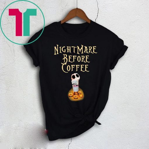 Halloween Jack Hug Dunkin Donuts NightMare Before Coffee Shirt