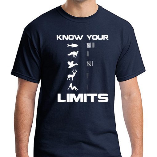 Know your limits shirt for mens womens