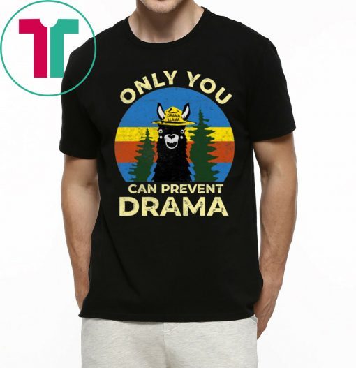 Llama Camping Only You Can Prevent Drama 2019 T-Shirt