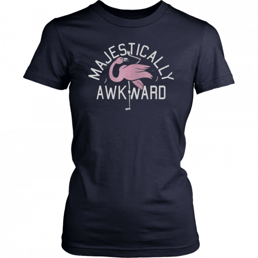 Majestically Awkward Pink Flamingo Funny Bar Crawl Gift Tee Shirt