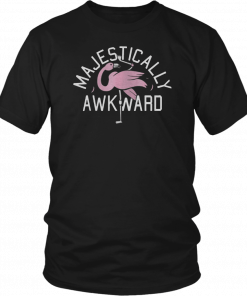 Majestically Awkward Pink Flamingo Funny Bar Crawl Gift Tee Shirt