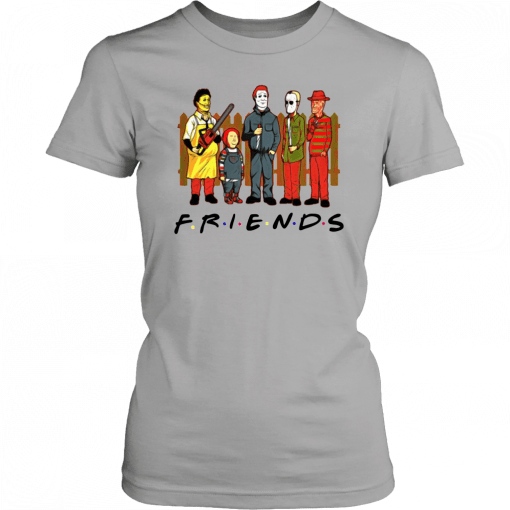 Mens Womens Horror Characters FRIENDS Halloween Tee Shirt