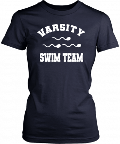 Mens Womens Varsity swimming Tee Shirt